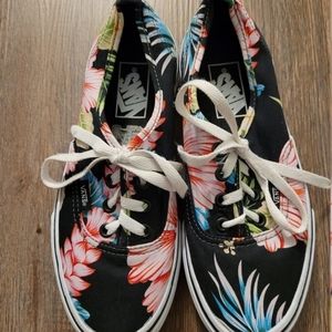 Vans Floral Shoes-Size 6.5